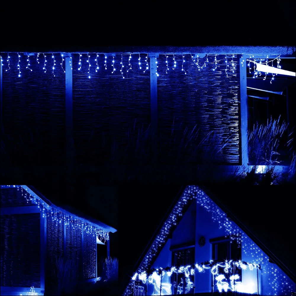 ICICL FLASH 300 LED Kalėdų eglutės lemputės mėlynos su blykste