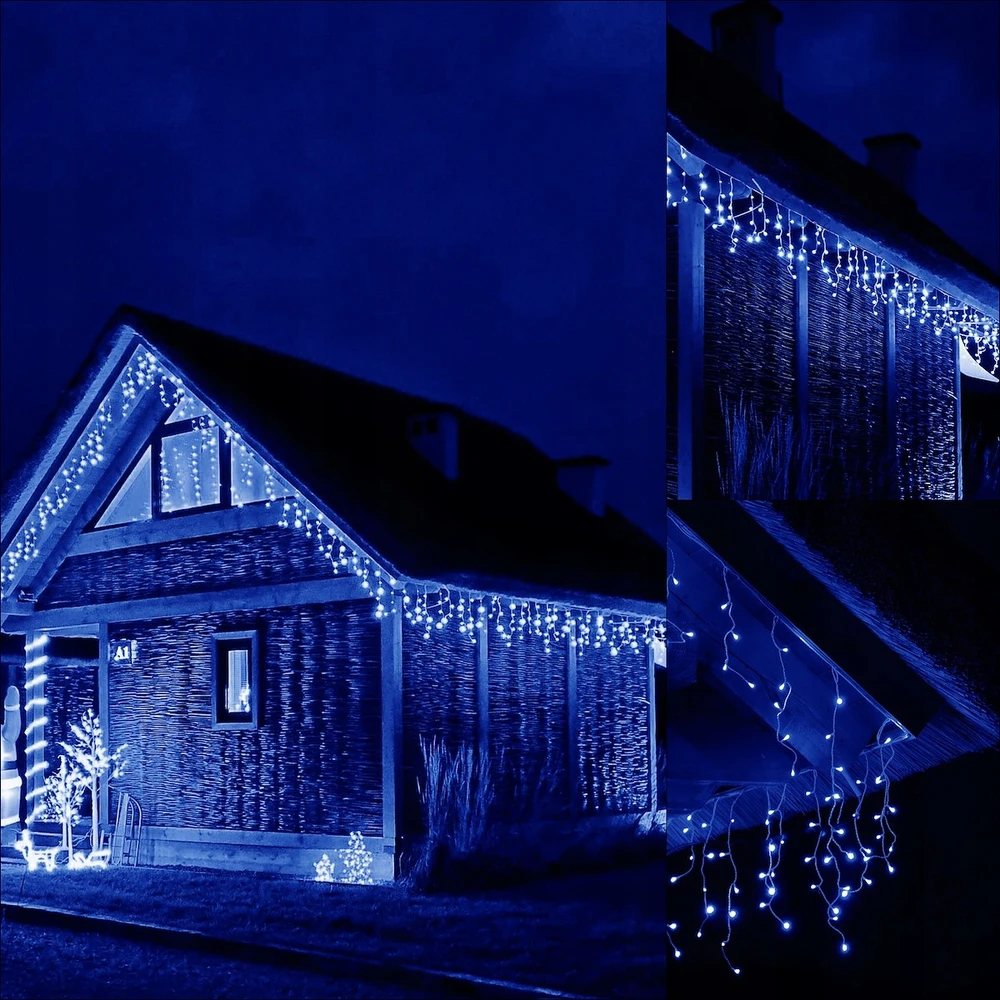 ICICL FLASH 300 LED Kalėdų eglutės lemputės mėlynos su blykste