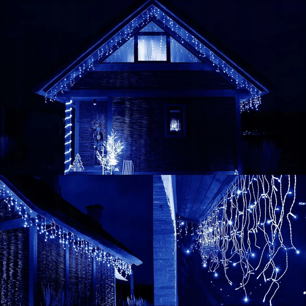 ICICL FLASH 300 LED Kalėdų eglutės lemputės mėlynos su blykste
