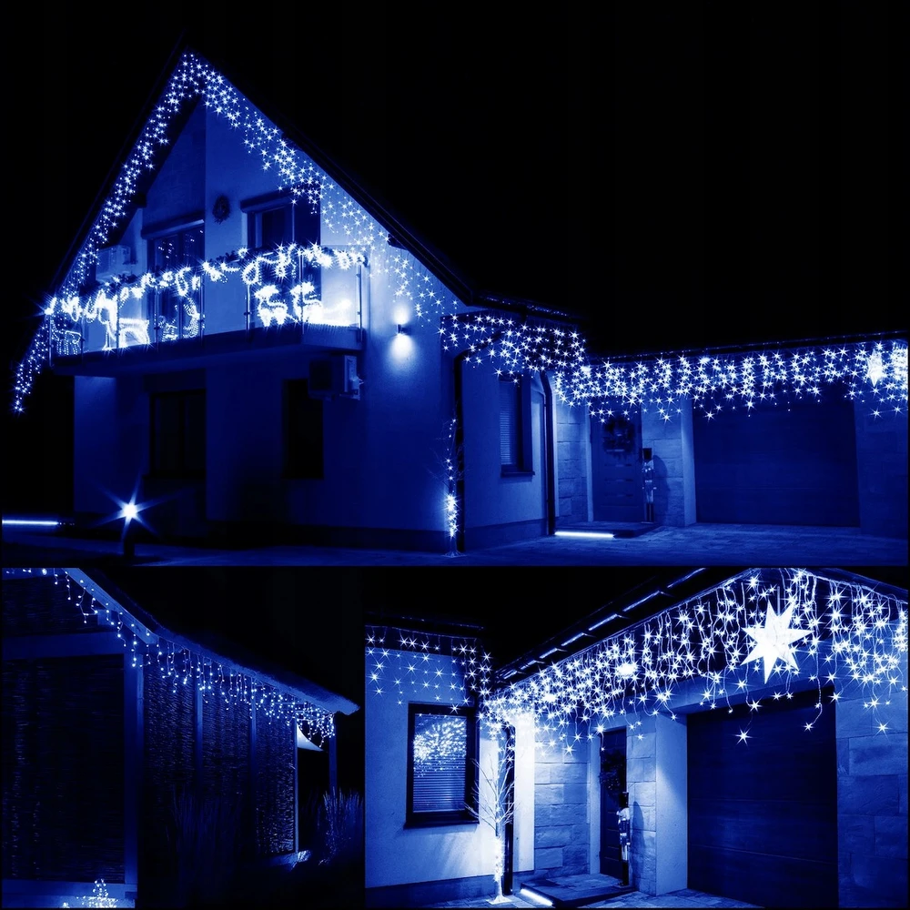 ICICL FLASH 300 LED Kalėdų eglutės lemputės mėlynos su blykste