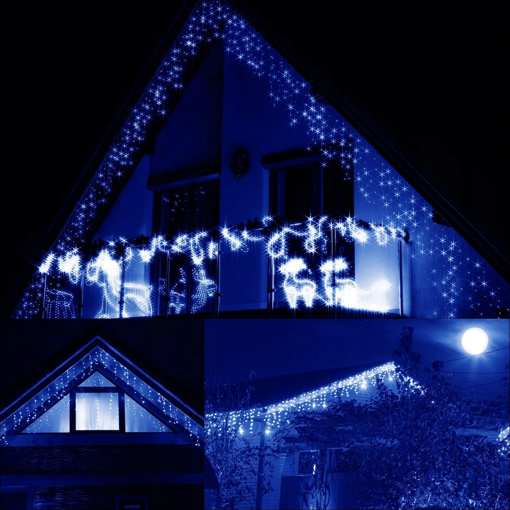 ICICL FLASH 300 LED Kalėdų eglutės lemputės mėlynos su blykste