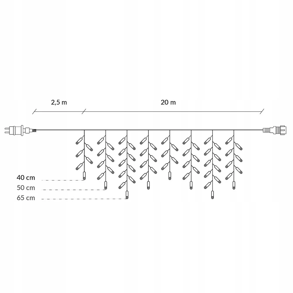 ICICL FLASH 500 LED lauko daugiaspalvės blykstės