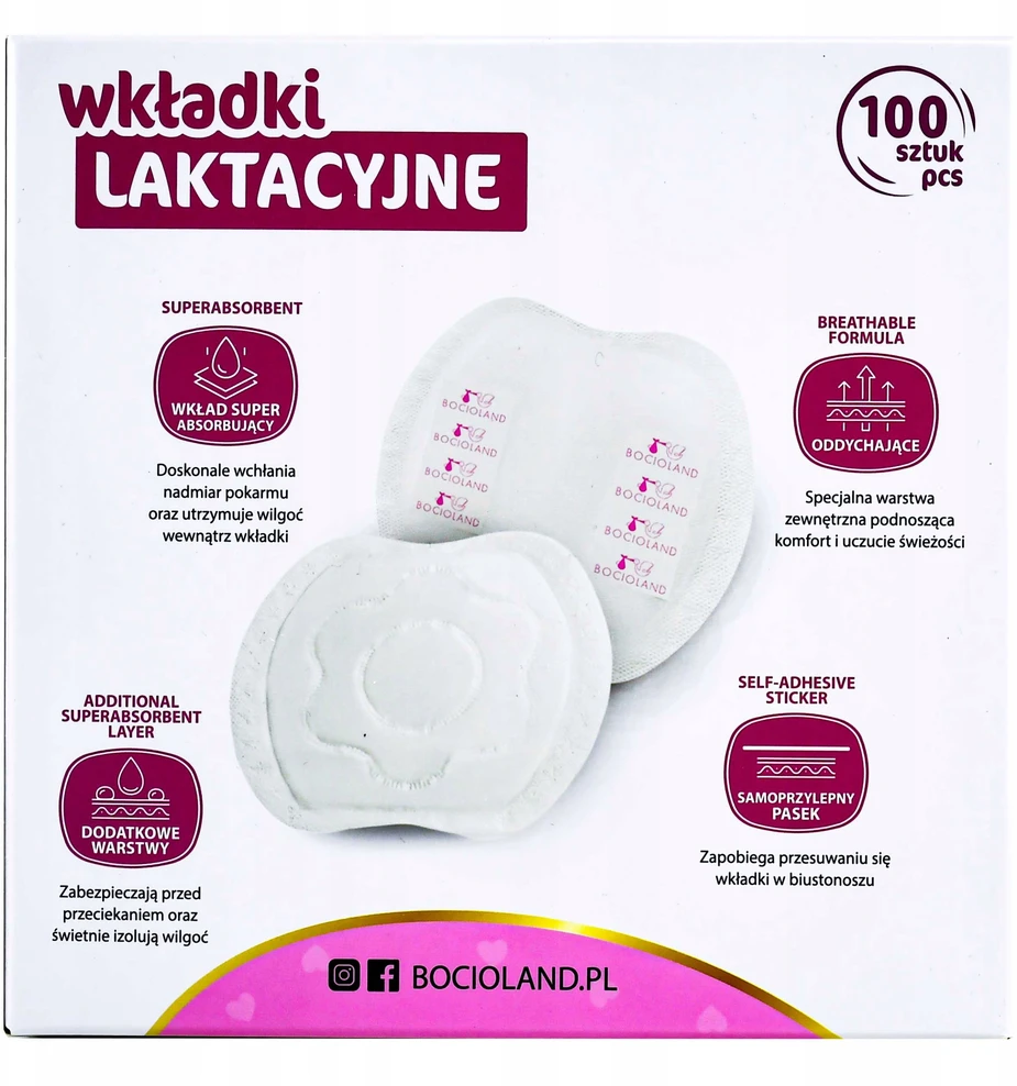 Bocioland įdėklai į liemenėlę BIG PACK, 100 vnt., BOC0156