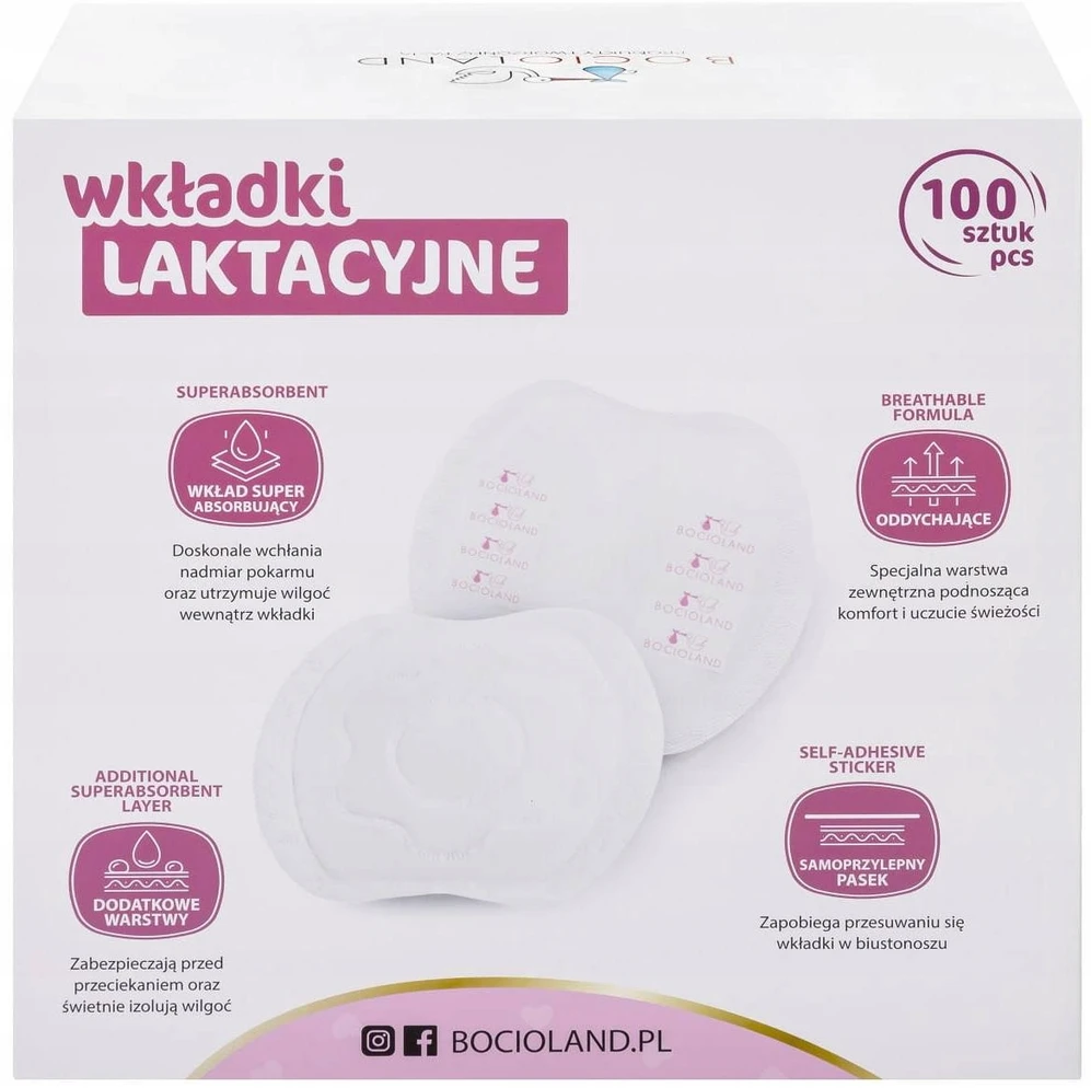 Bocioland įdėklai į liemenėlę BIG PACK, 100 vnt., BOC0156