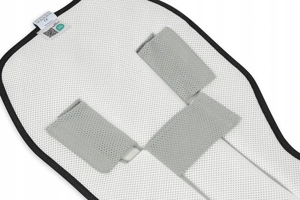 Baby Matex PADDI AIR spaudimą mažinantis įdėklas, pilkas, Cybex vežimėliams, kvėpuojanti medvilnė, 3D komforto sluoksnis, vaikiško vežimėlio priedas, minkštas įklotas