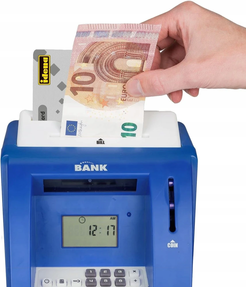 Idena 50060 Cyfrowa Skarbonka dla Dzieci su Dźwiękiem, Bankomat