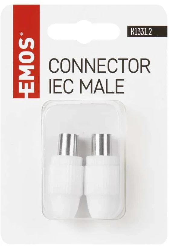 Emos IEC kištukinė antenos jungtis, įsukama, tiesi, 2 vnt.