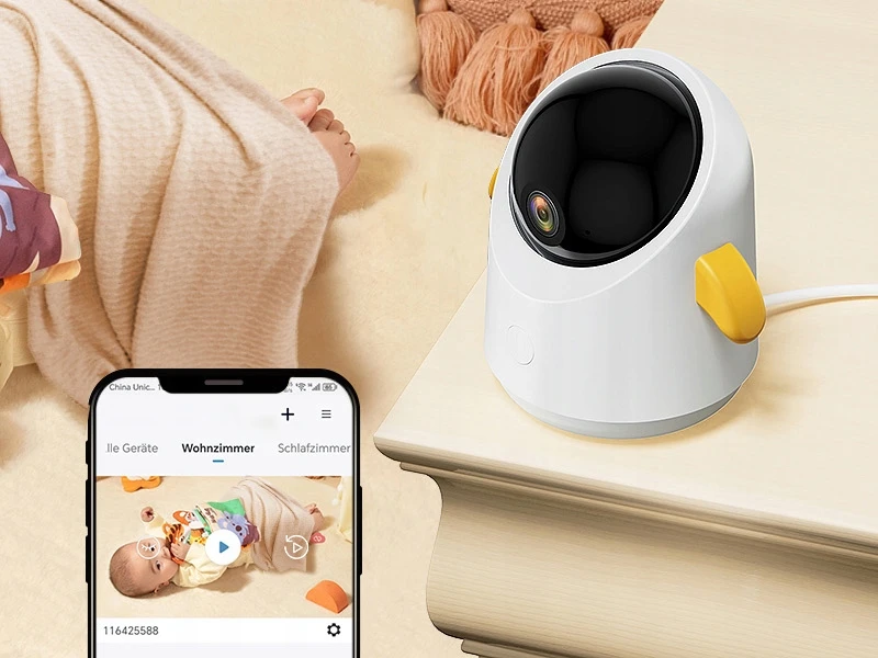 Iegeek 2K HOME NANNY WIFI 5 colių 360° PTZ 4XZOOM ekrano valdymas