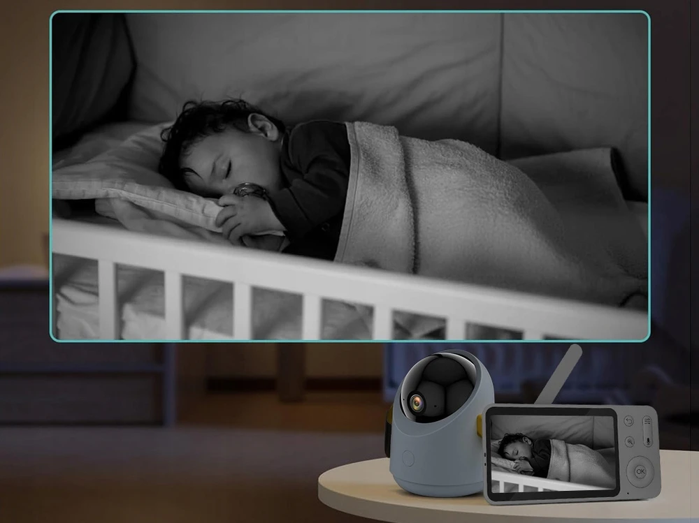 Iegeek Mobili auklė DOMOWA KAMERA WIFI IP OBROTOWA CZUJNIK TEMPERATURY 3MP