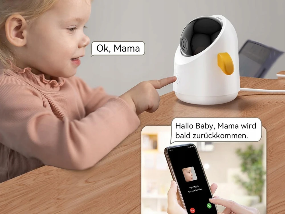 Iegeek Mobili auklė DOMOWA KAMERA WIFI IP OBROTOWA CZUJNIK TEMPERATURY 3MP