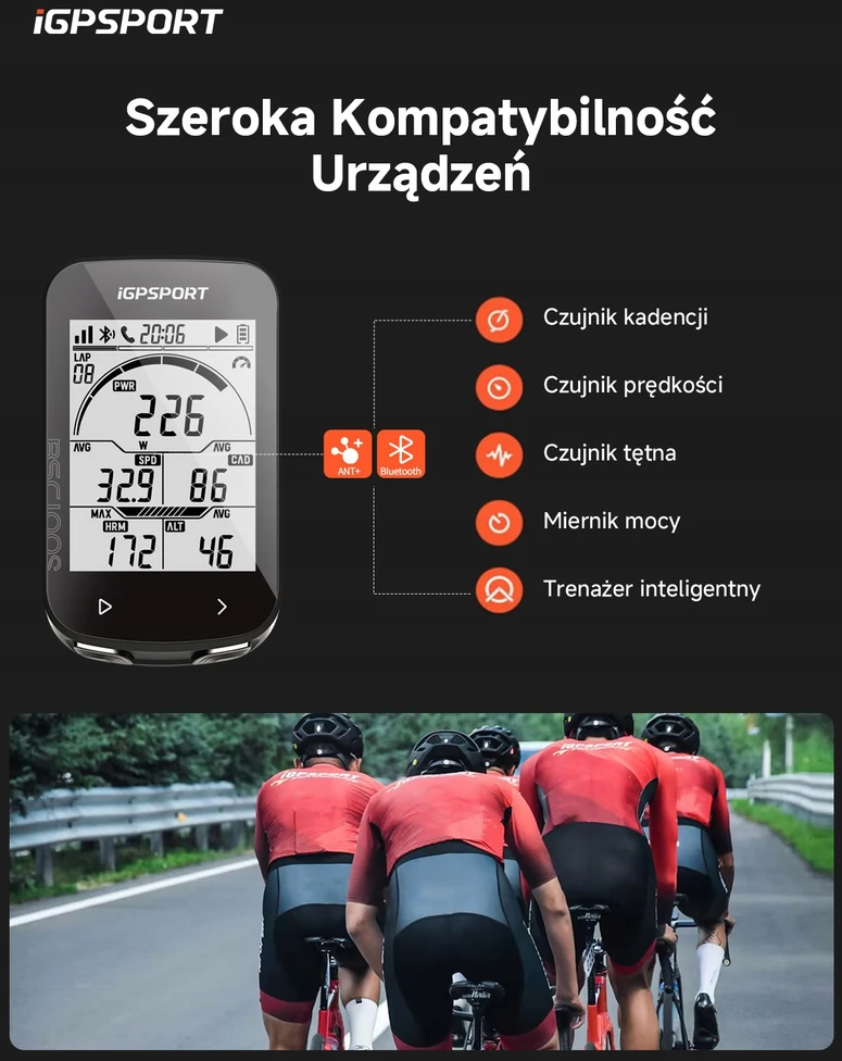 iGPSPORT BSC100S belaidis dviračio kompiuteris, 2,6 colio ekranas, ANT+/BLE 5.0