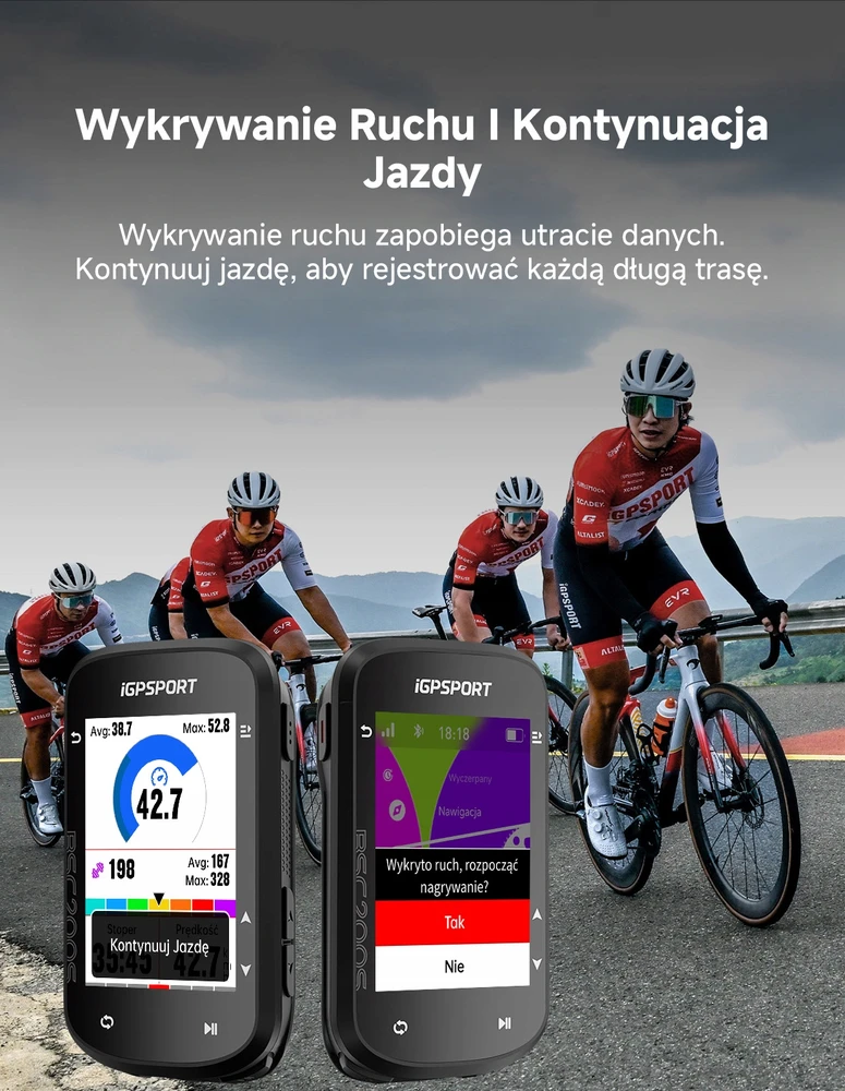 iGPSPORT BSC200S dviračio kompiuteris, 100 duomenų pozicijų, atsparus vandeniui, judesio aptikimas