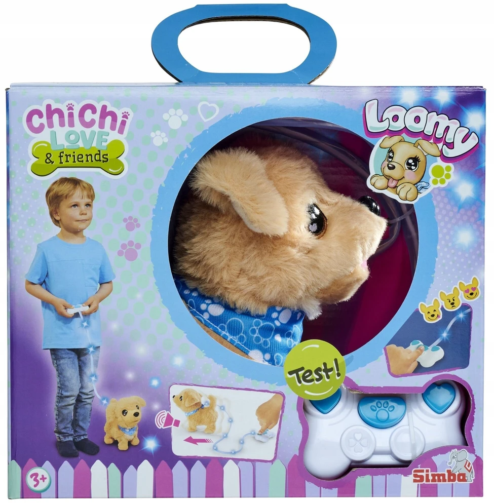 IInteraktyvus pliušinis šuo su pavadėliu Simba Chi Chi Love Loomy