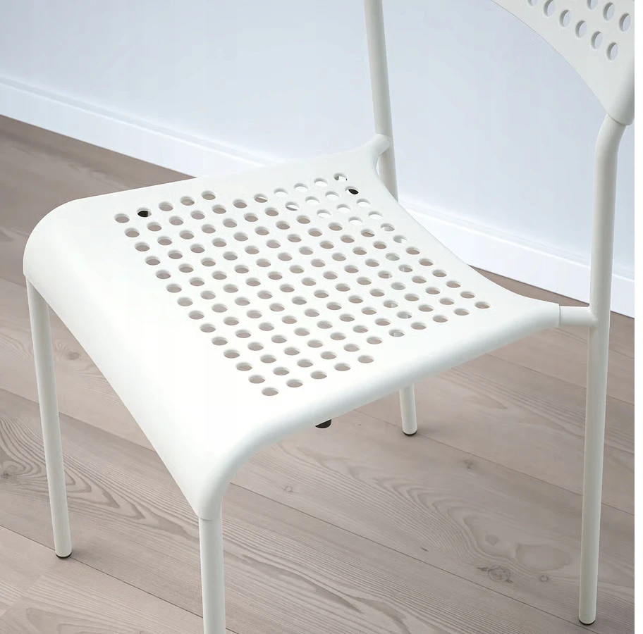 IKEA ANDSBERG Kėdė, balta, pigi valgomojo kėdė