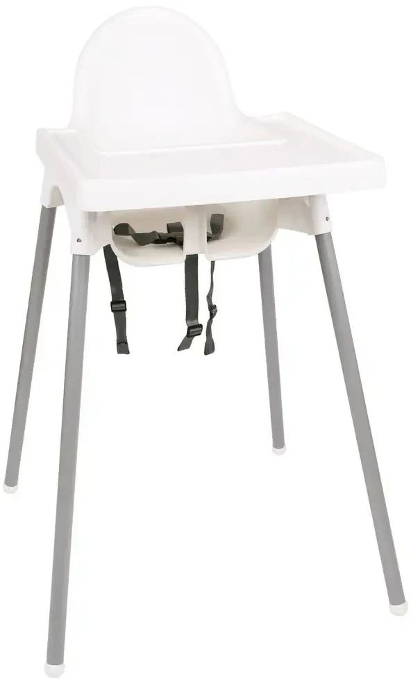 IKEA ANTILOP aukšta kėdutė + DIRŽELIAI + Baltas DĖKLĖLIS!