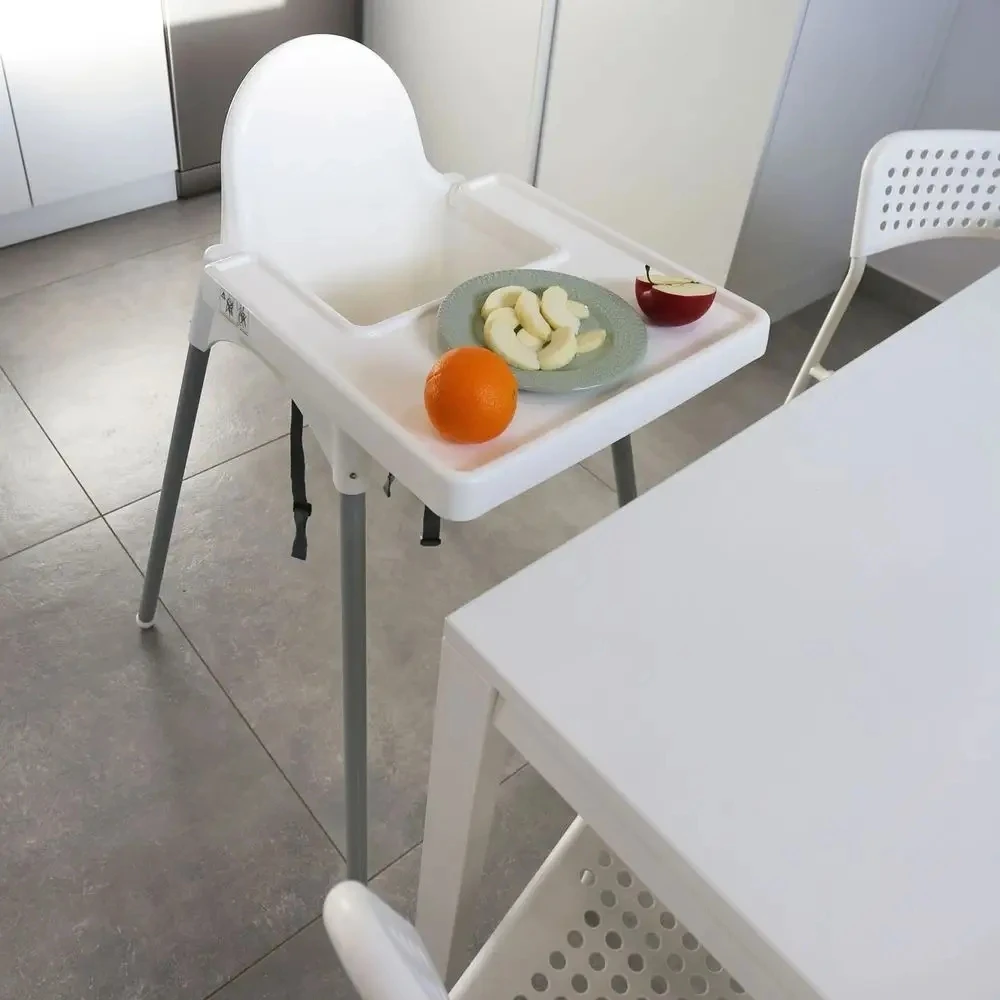IKEA ANTILOP aukšta kėdutė + DIRŽELIAI + Baltas DĖKLĖLIS!