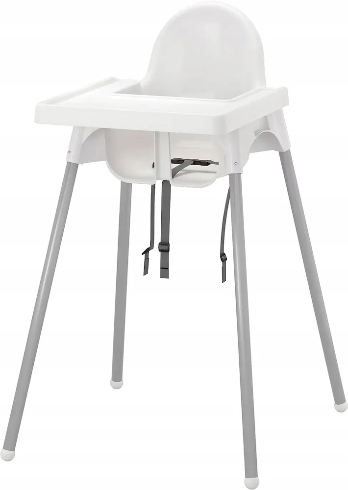 IKEA ANTILOP aukšta kėdutė + DIRŽELIAI + Baltas DĖKLĖLIS!