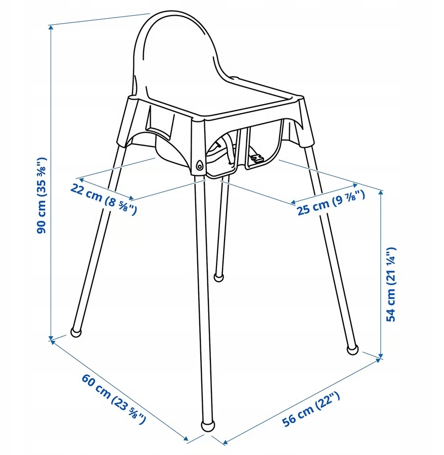 IKEA ANTILOP KŪDIKIO MAITINIMO KĖDĖ + DIRŽELIAI