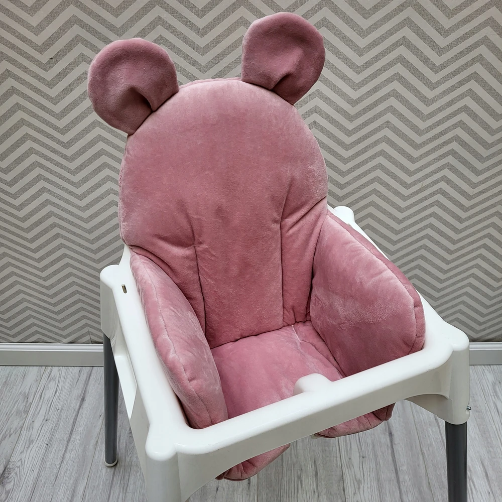 Ikea Antilop Piccolo rožinė pliušinė vandeniui atspari kėdės pagalvė