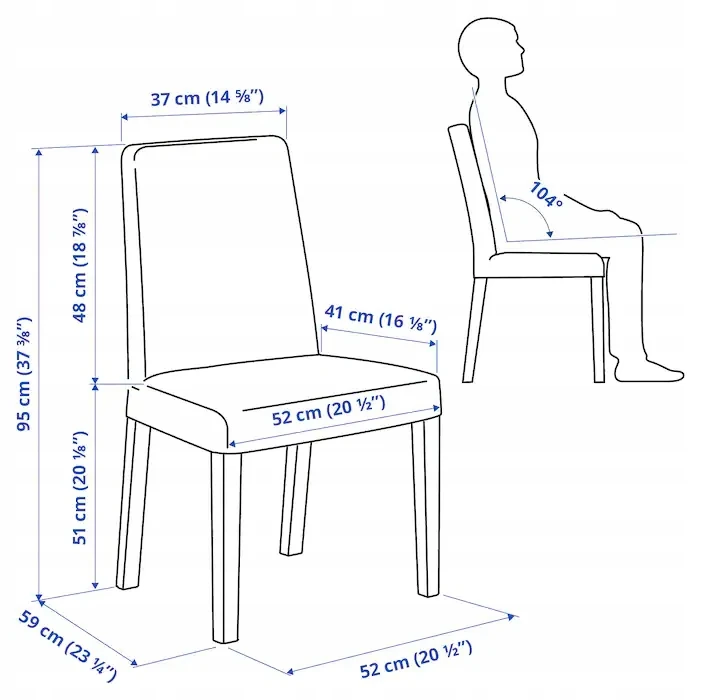 IKEA BERGMUND Kėdė juoda Hallarp smėlio spalvos
