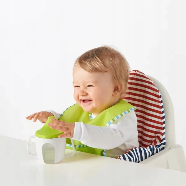 IKEA BORJA MOKYMASIS GERTI PUODAS su snapeliu ir ausytėmis vaikams 200ml