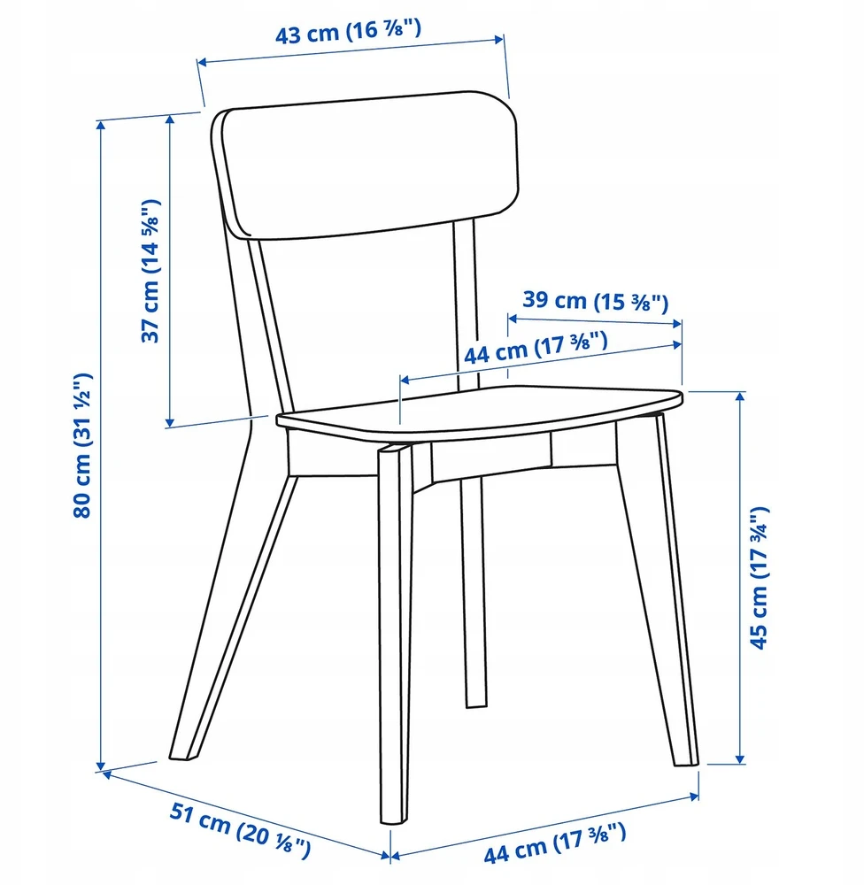 Ikea Elegantiška juoda kėdė Lisabo - svetainei, biurui
