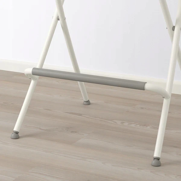IKEA FRANKLIN Sulankstoma taburetė su atlošu, balta, 63 cm