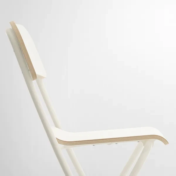 IKEA FRANKLIN Sulankstoma taburetė su atlošu, balta, 63 cm