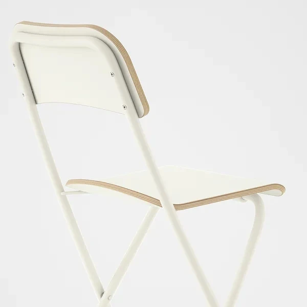 IKEA FRANKLIN Sulankstoma taburetė su atlošu, balta, 63 cm