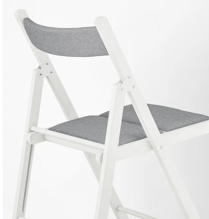 IKEA FROSVI Sulankstoma kėdė balta/Knisa šviesiai pilka