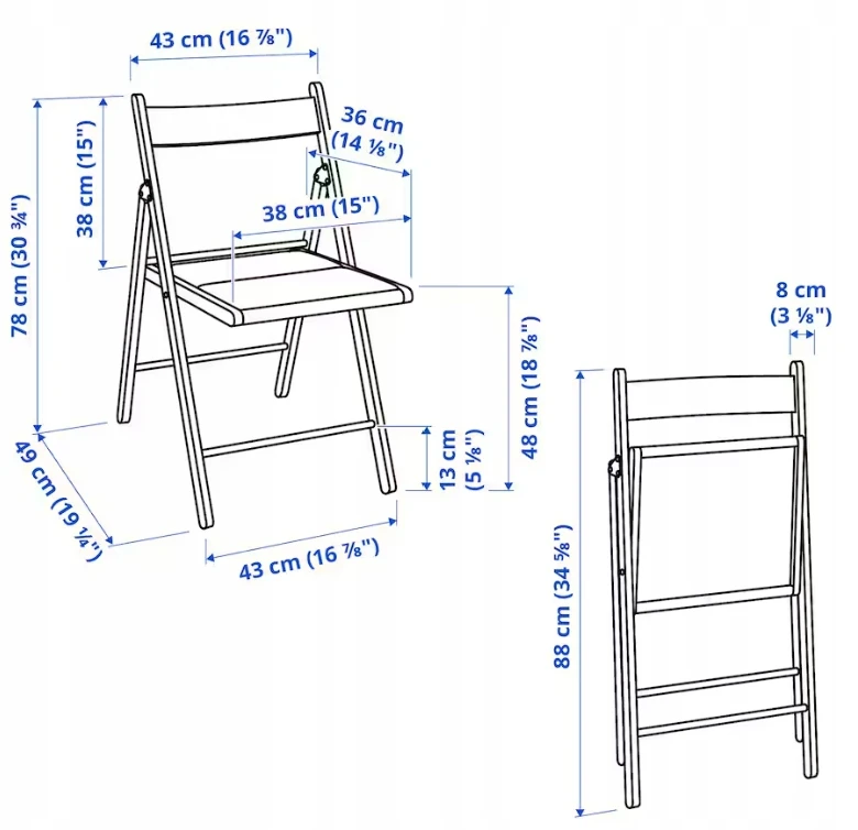 IKEA FROSVI Sulankstoma kėdė balta/Knisa šviesiai pilka