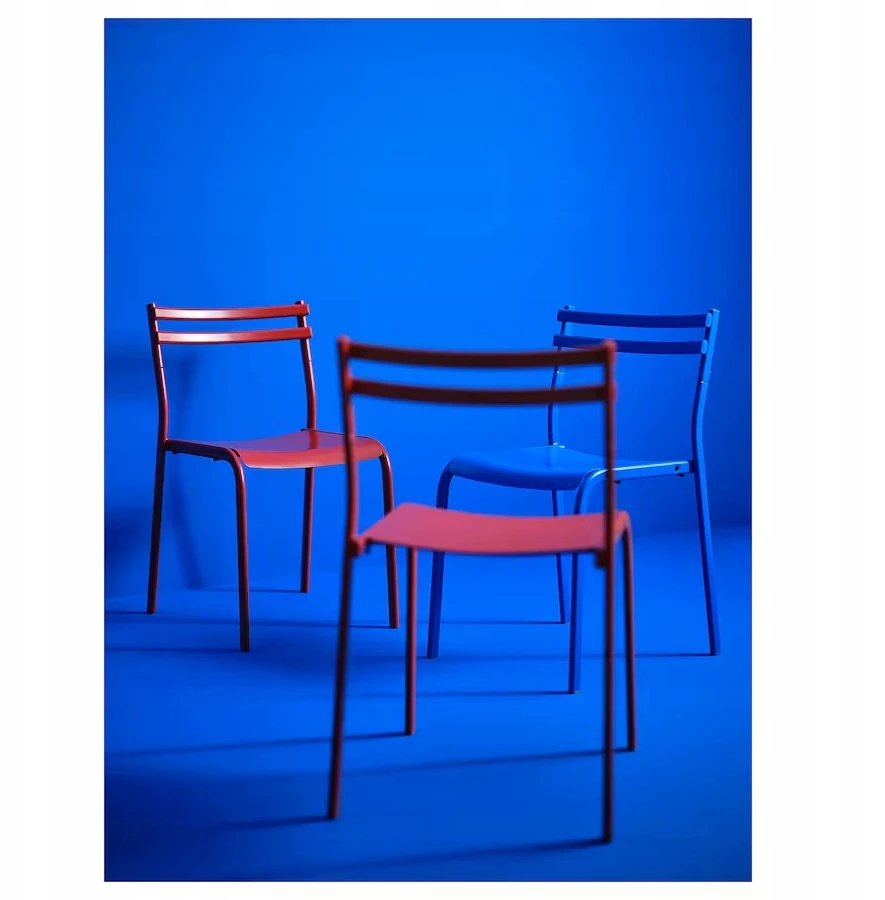 Ikea GENESON Kėdė metalinė/raudona