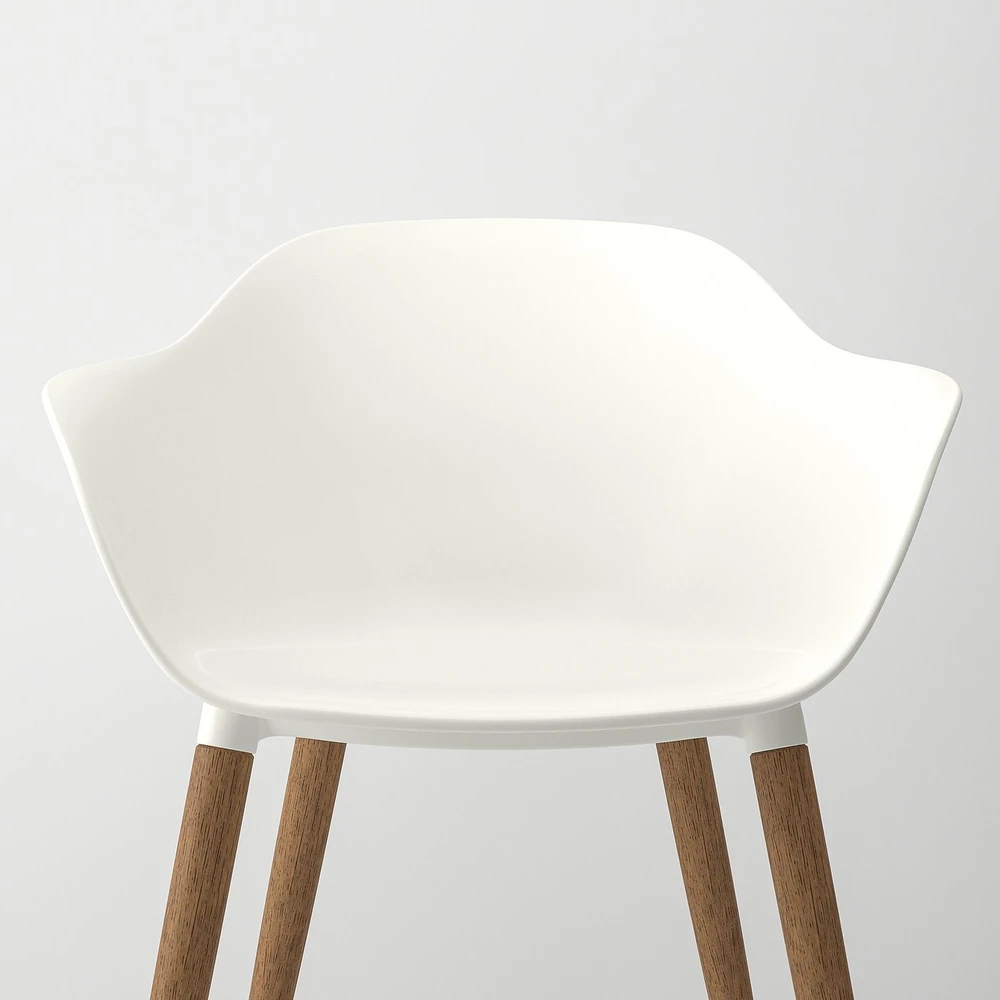 Ikea GRONSTA Kėdė su porankiais, vidaus/lauko – balta