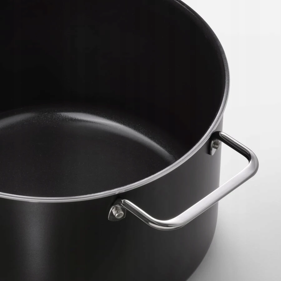 IKEA GULDÖRING Puodas su dangteliu, sol-gel danga, juodai pilka 5 l