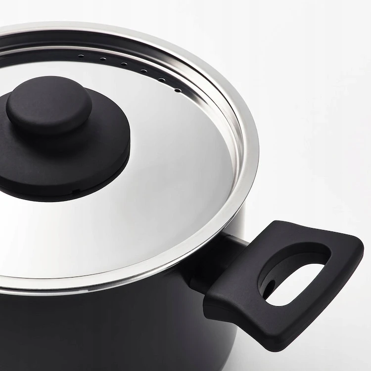 IKEA HEMLAGAD Puodas su dangteliu, nepridegančia danga, 3 l