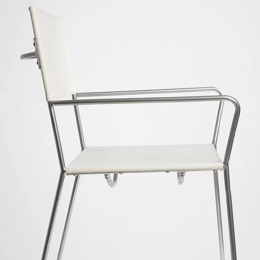Ikea HOGALT Kėdė, sidabrinė/Alvsborg smėlio spalvos