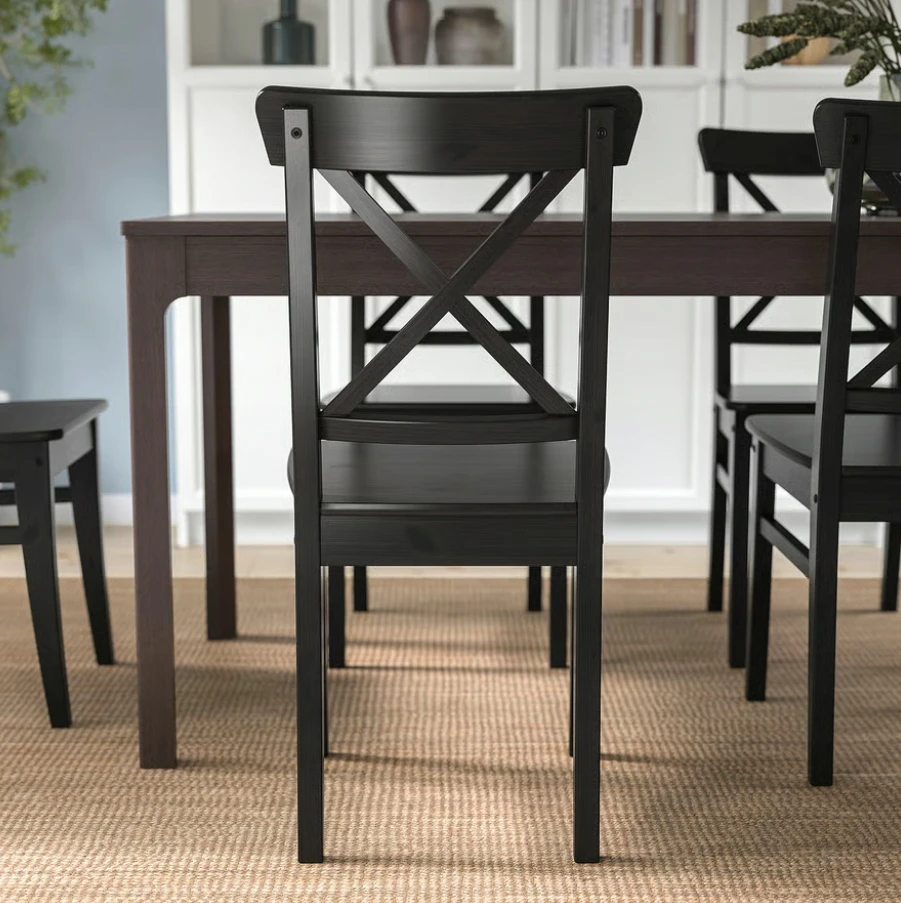 IKEA INGOLF Kėdė ruda ir juoda 60217822