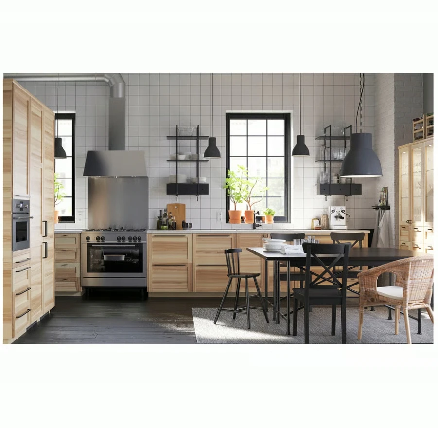 IKEA INGOLF Kėdė ruda ir juoda 60217822