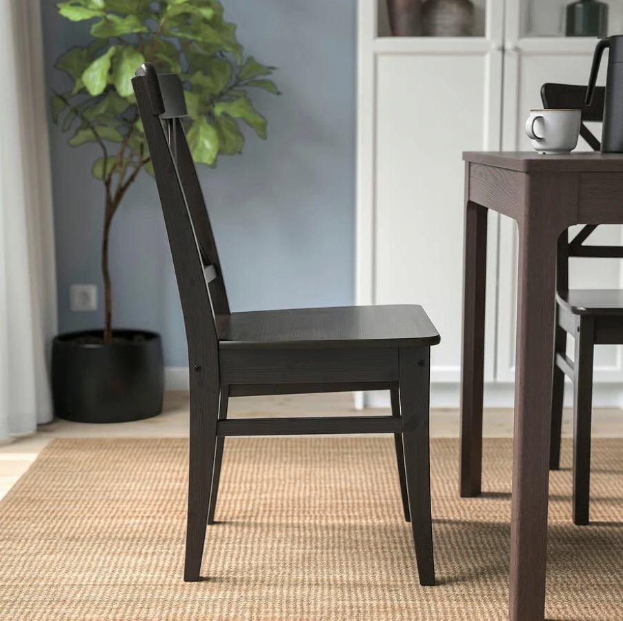 IKEA INGOLF Kėdė ruda ir juoda 60217822