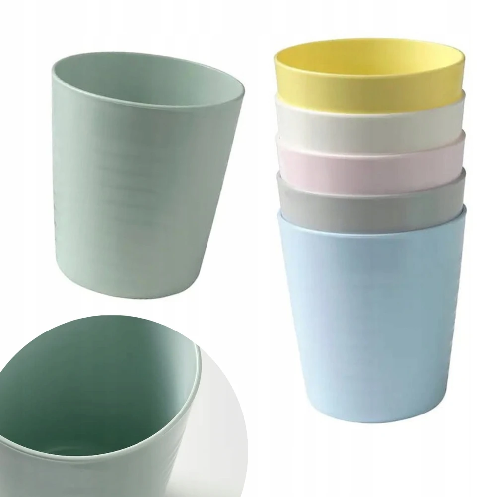 IKEA KALAS Puodelis, vaikiški indai, 6 vnt, pastelinė