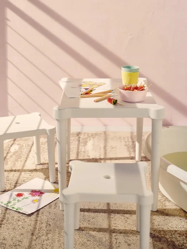 IKEA KALAS stalo įrankių rinkinys 18 dalių, 6 rinkiniai, spalvinga pastelinė