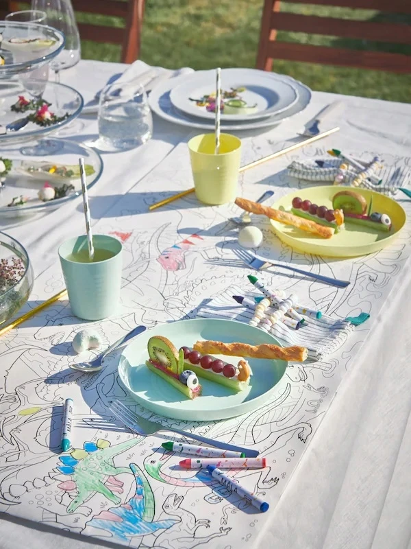 IKEA KALAS stalo įrankių rinkinys 18 dalių, 6 rinkiniai, spalvinga pastelinė