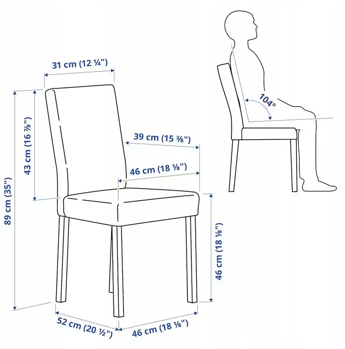 IKEA KATTIL Kėdė balta Knisa šviesiai pilka