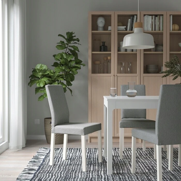 IKEA KATTIL Kėdė balta Knisa šviesiai pilka