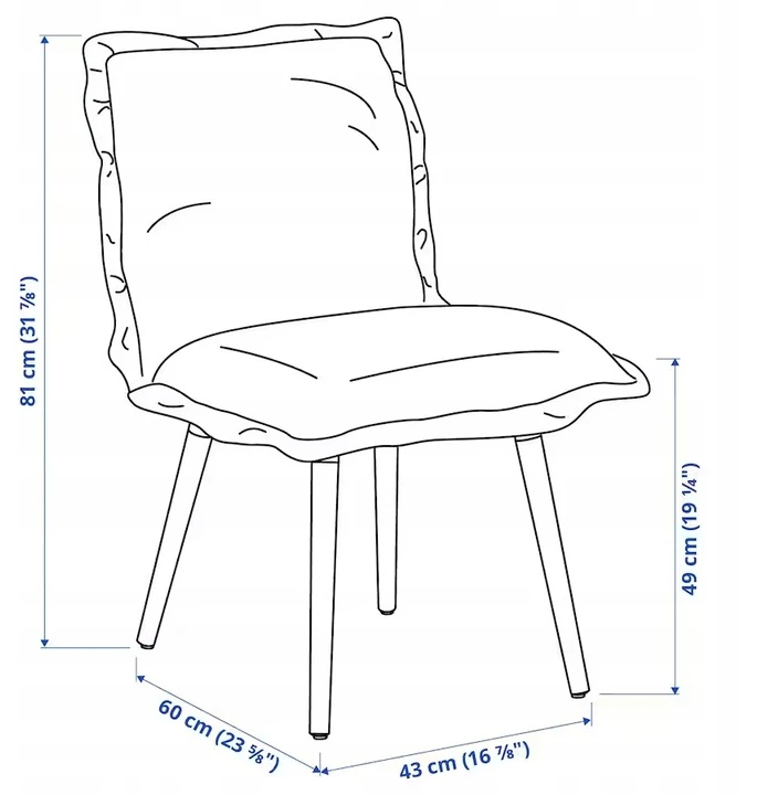 IKEA KLINTEN Kėdė ruda/Kilanda tamsiai pilka