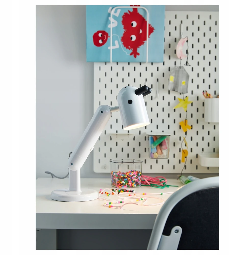 IKEA KRUX LED stalinė lempa, balta