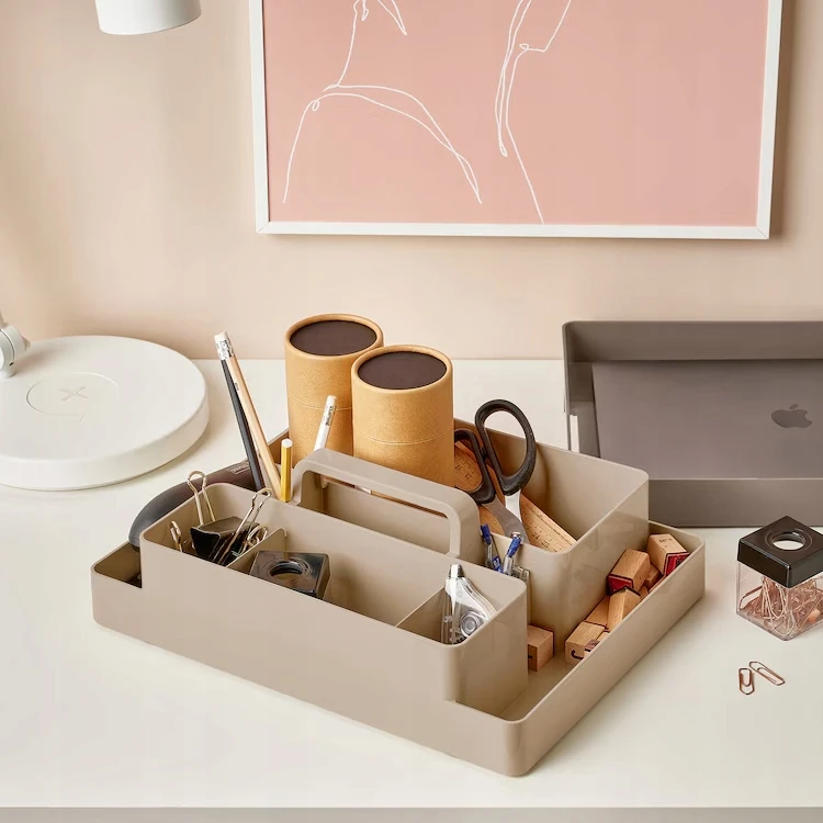 Ikea Kuggis stalinis organizatorius, 26x35x16 cm, tamsiai pilkai-smėlio spalvos