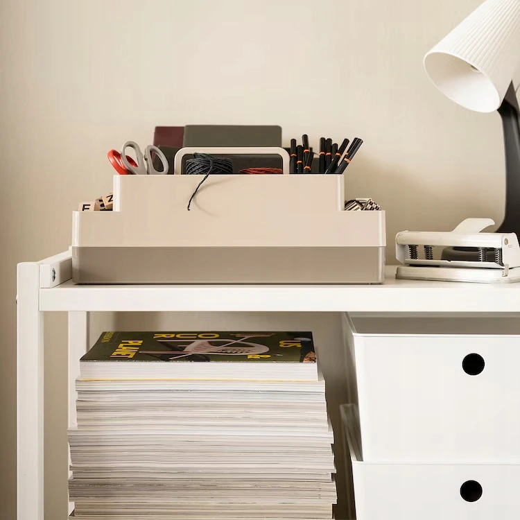 Ikea Kuggis stalinis organizatorius, 26x35x16 cm, tamsiai pilkai-smėlio spalvos
