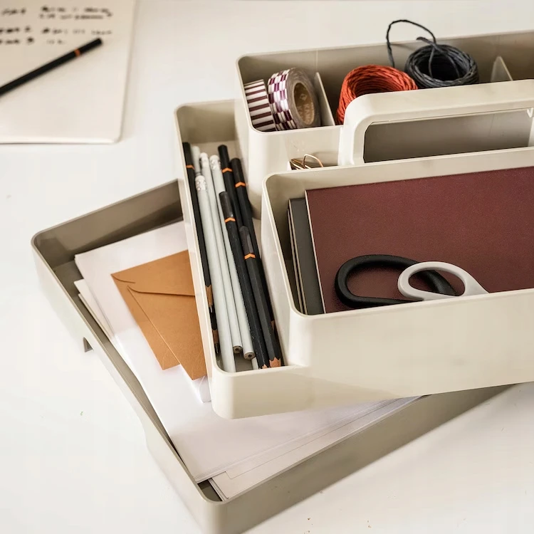 Ikea Kuggis stalinis organizatorius, 26x35x16 cm, tamsiai pilkai-smėlio spalvos