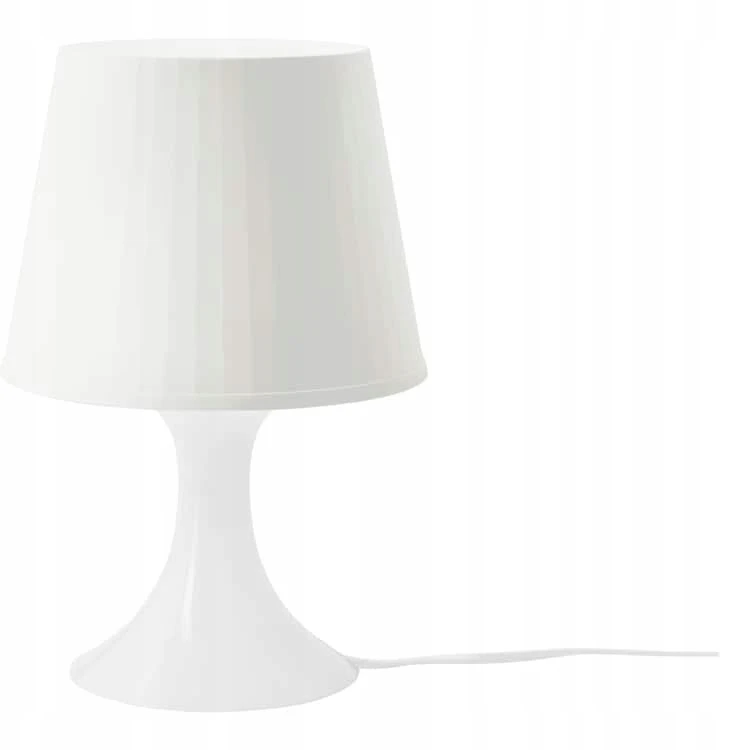 IKEA LAMPAN Baltas Lampa stołowa 29 cm lampka nocna